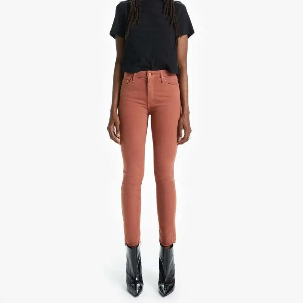 NWT Mother Denim The Looker Ankle Fray Jeans Gettin’ In Coconut Shell Sz 30 Z44